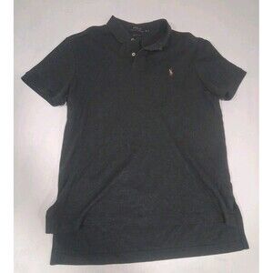 Polo Ralph Lauren Pima Soft Touch Men's Knit Polo Charcoal Gray Medium Logo